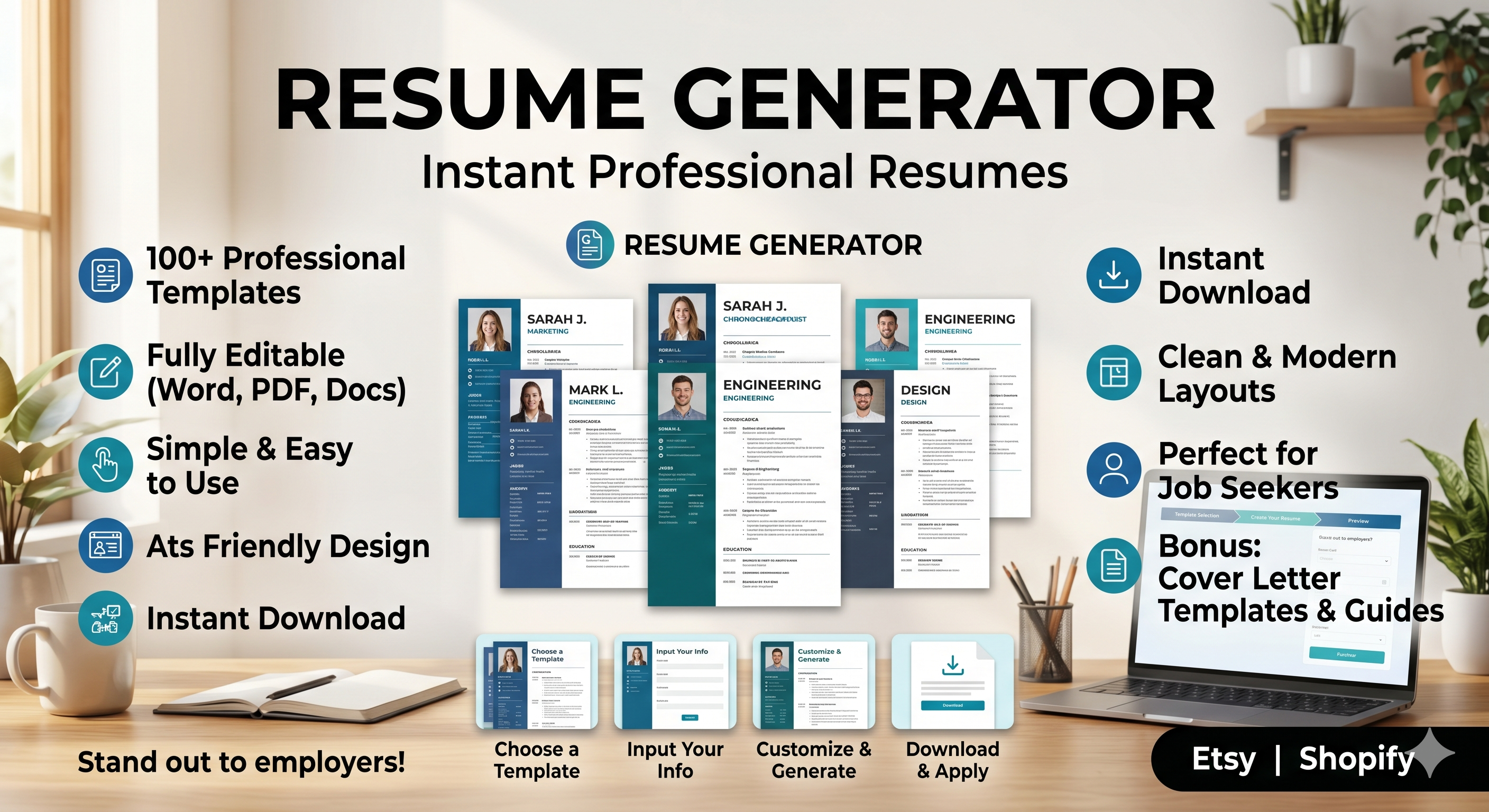 Ultimate ATS-Friendly Resume Builder & Interactive Generator Template