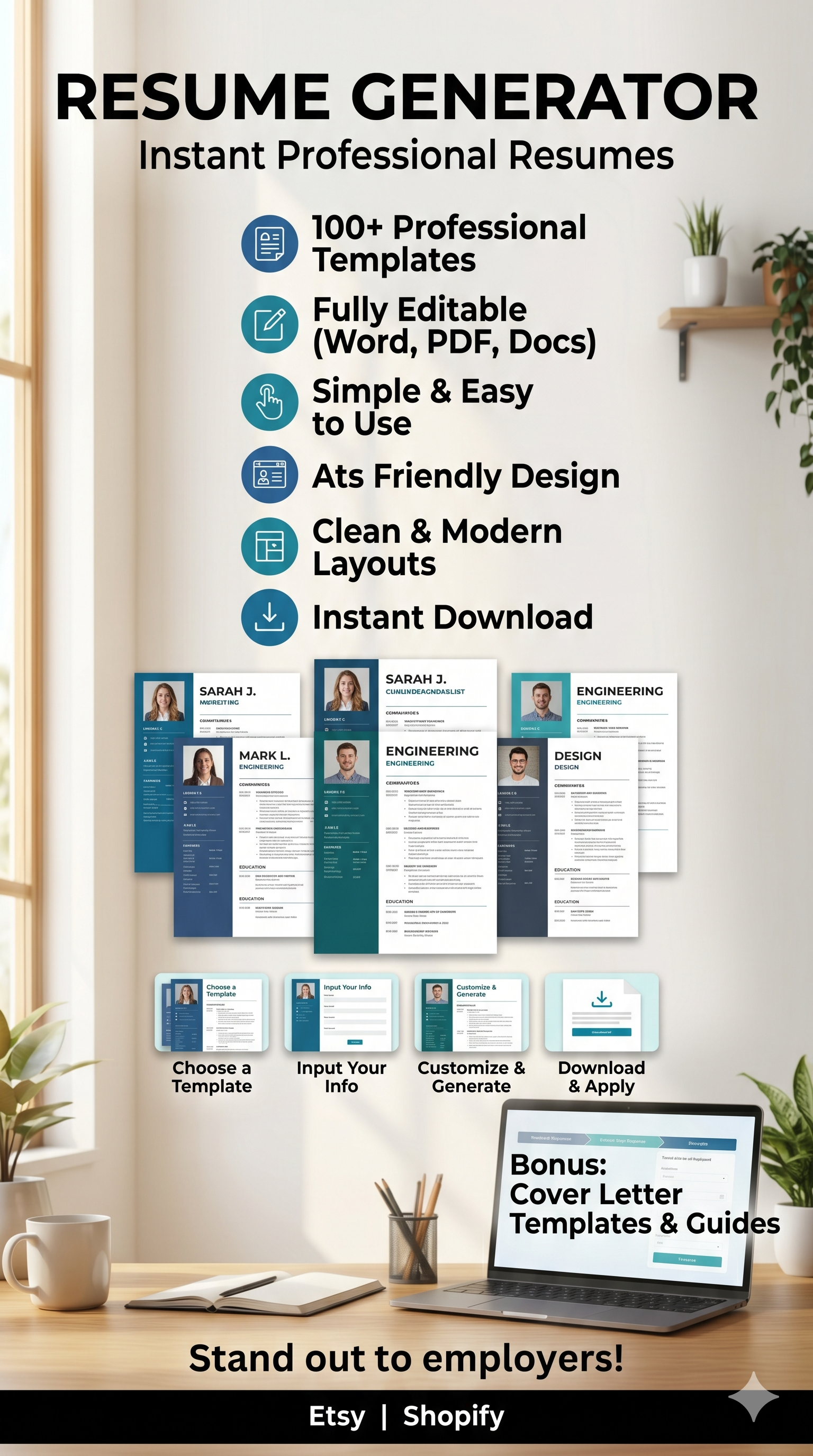 Ultimate ATS-Friendly Resume Builder & Interactive Generator Template
