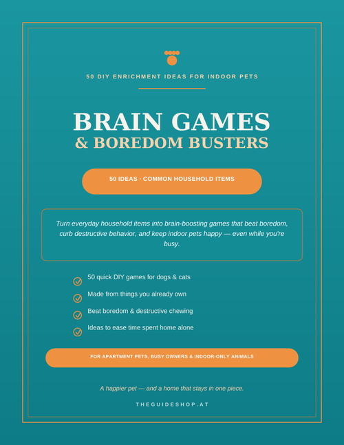 Brain Games & Boredom Busters | 50 DIY Pet Enrichment Ideas