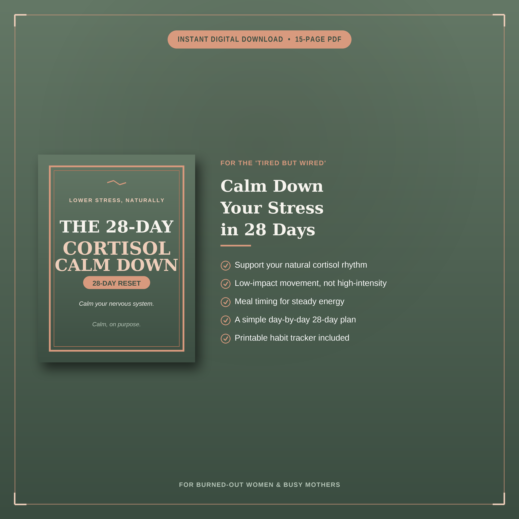 The 28-Day Cortisol Calm Down | A Gentle Guide to Lowering Stress