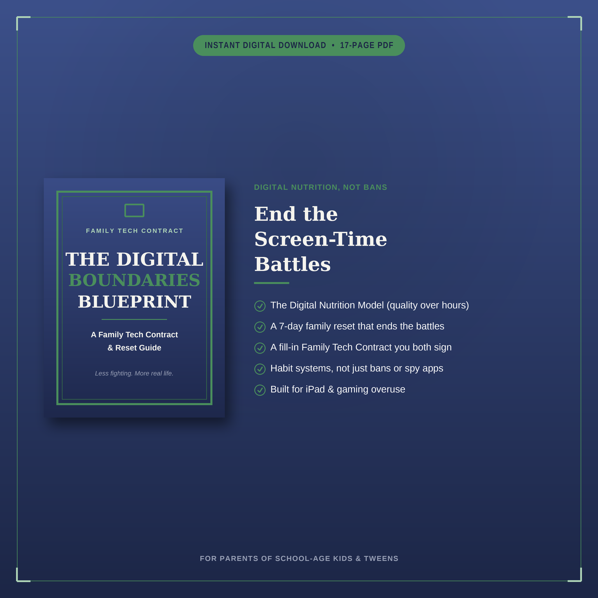 The Digital Boundaries Blueprint | Family Tech Contract & Reset Guide
