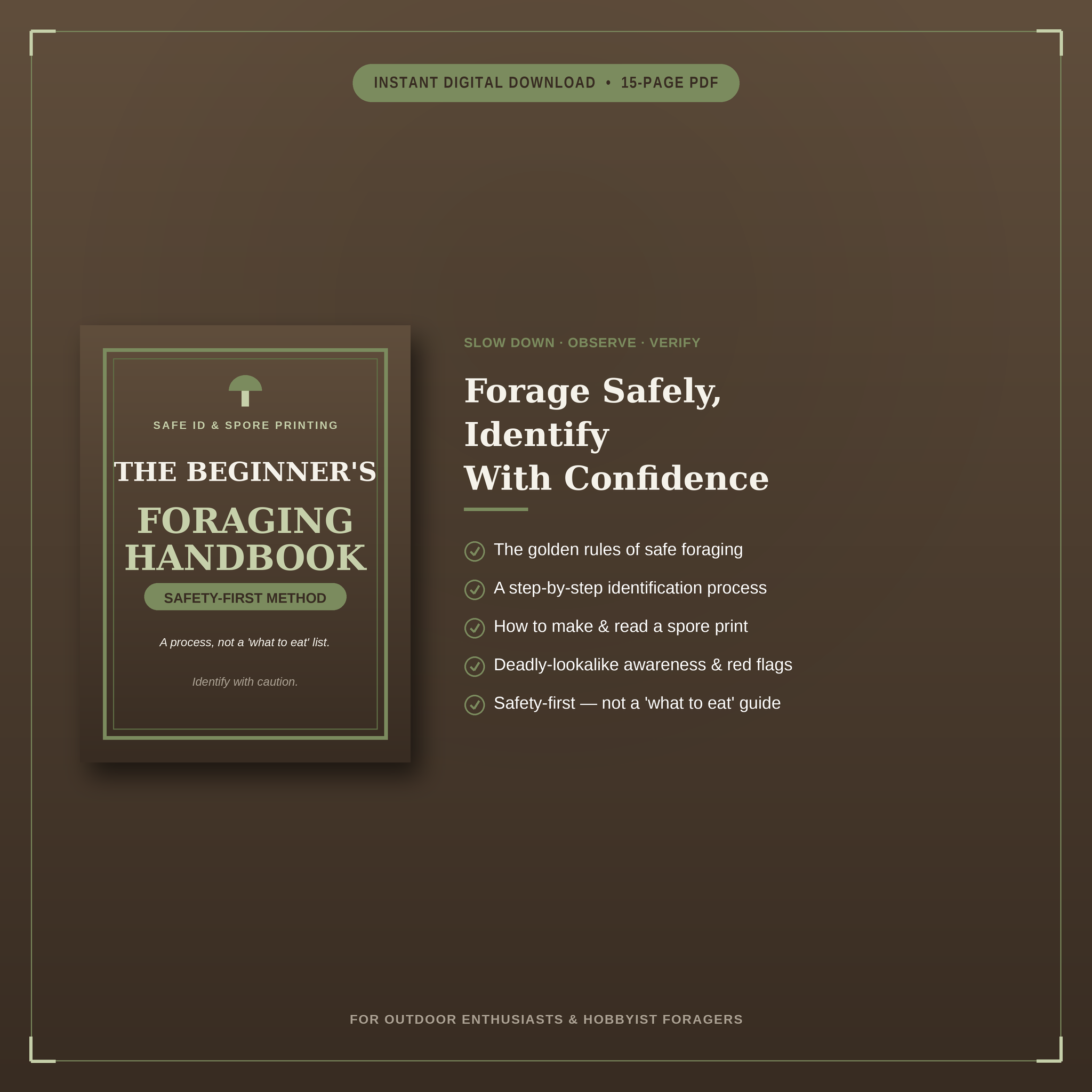 The Beginner's Foraging Handbook | Safe Identification & Spore Printing