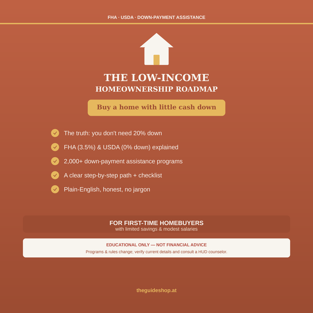 The Low-Income Homeownership Roadmap | FHA, USDA & Down Payment Help (PDF)