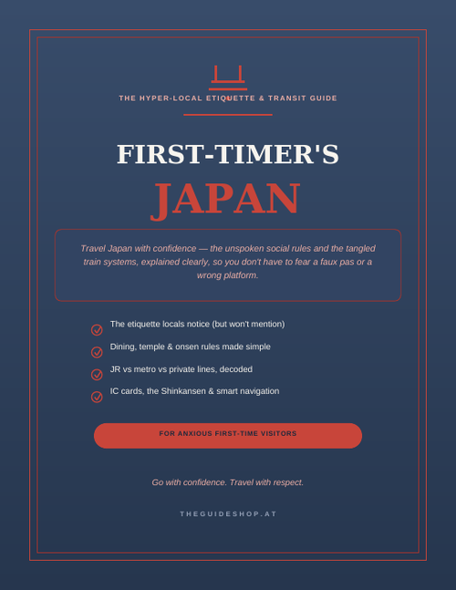 First-Timer's Japan | The Hyper-Local Etiquette & Transit Guide
