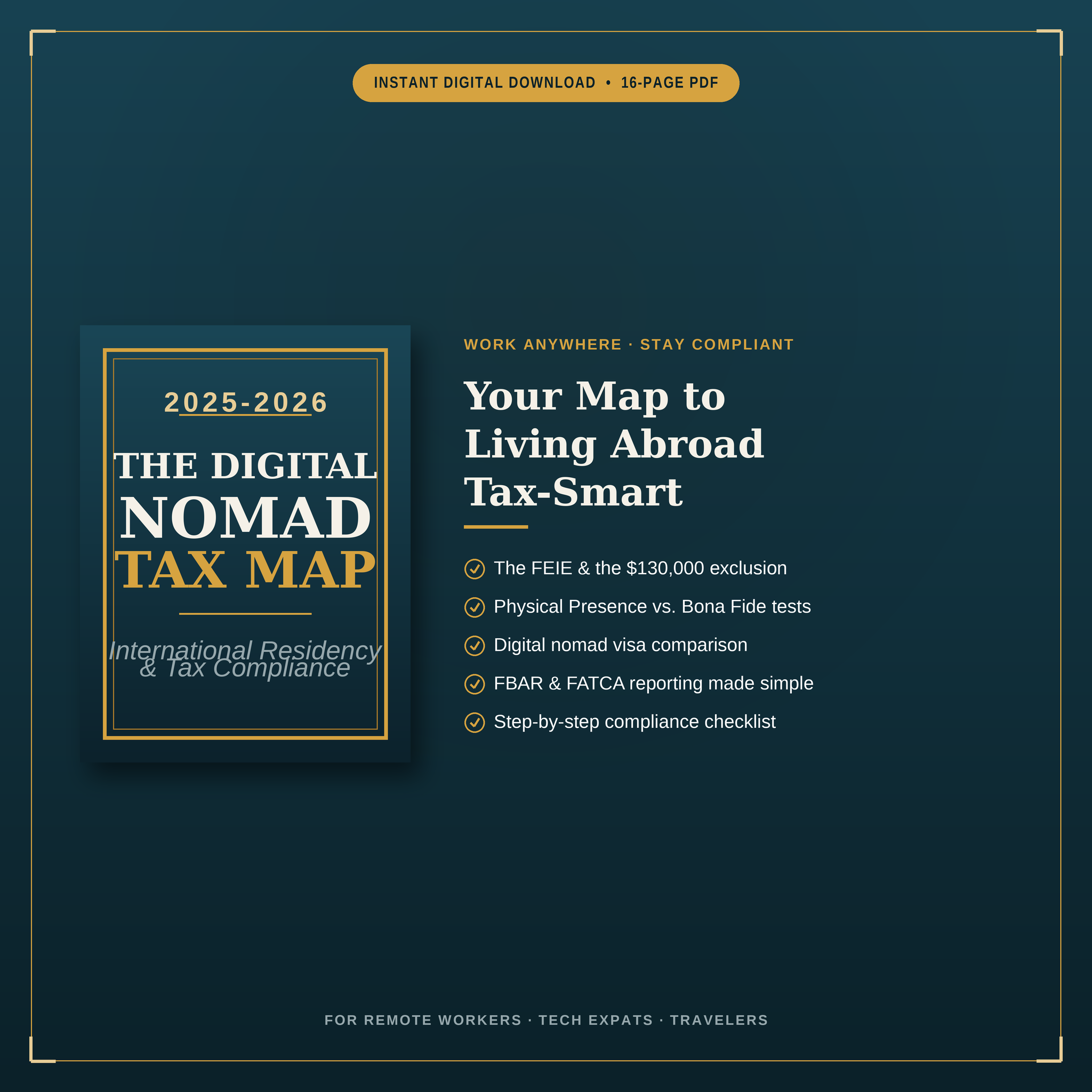 The Digital Nomad Tax Map | FEIE & Visa Guide for U.S. Remote Workers
