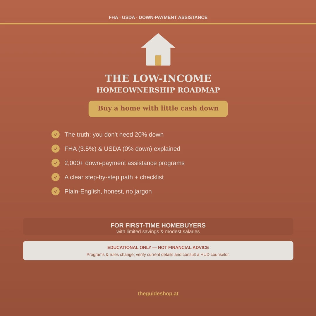 The Low-Income Homeownership Roadmap | FHA, USDA & Down Payment Help (PDF)
