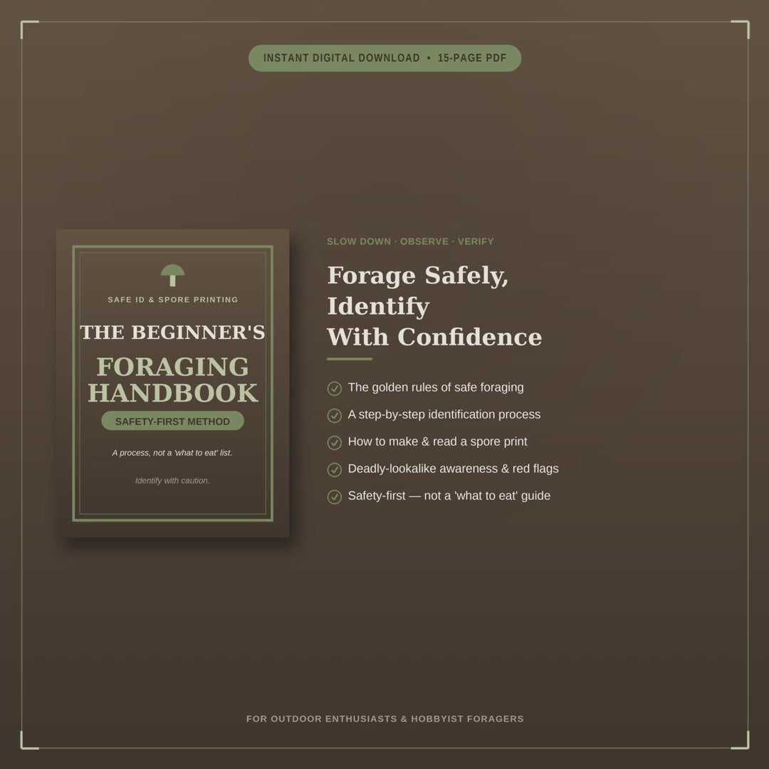 The Beginner's Foraging Handbook | Safe Identification & Spore Printing