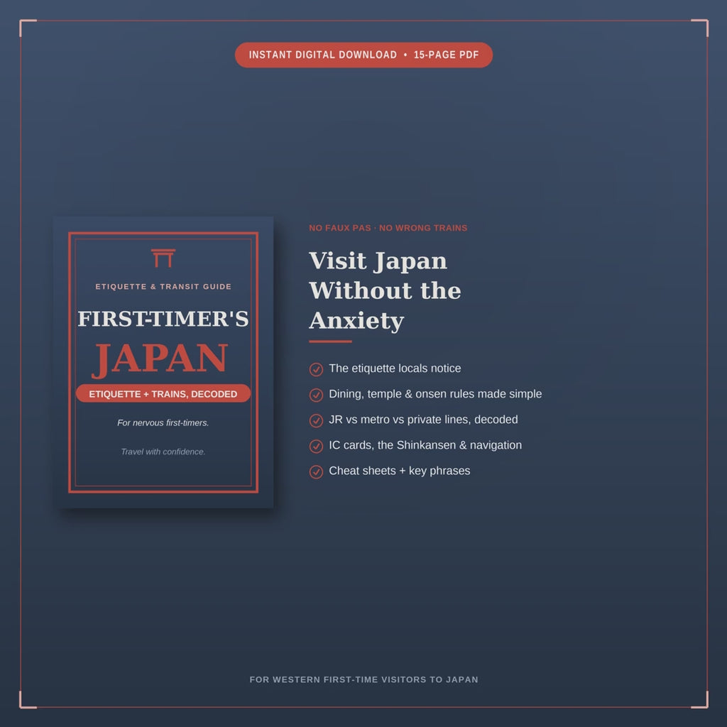 First-Timer's Japan | The Hyper-Local Etiquette & Transit Guide