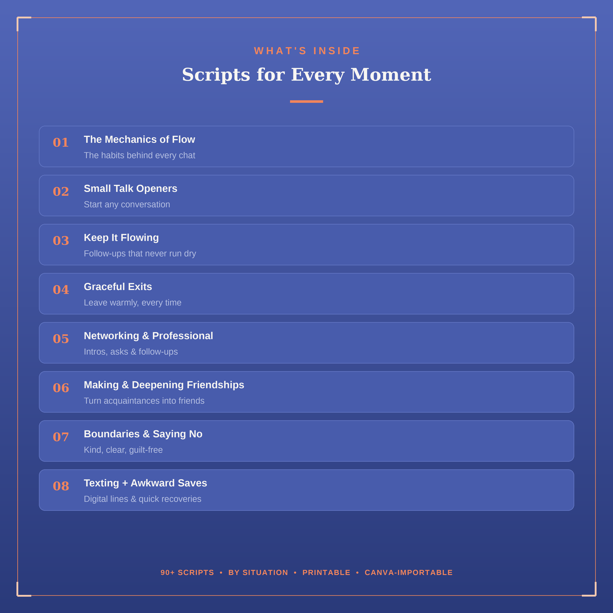 The Social Flow Scriptbook | 90+ Word-for-Word Scripts for Real Life