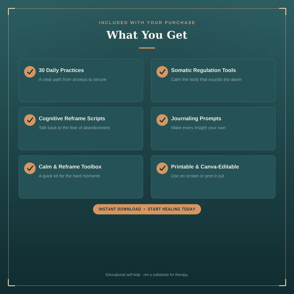 The Secure Self | A 30-Day Workbook for Healing Anxious Attachment