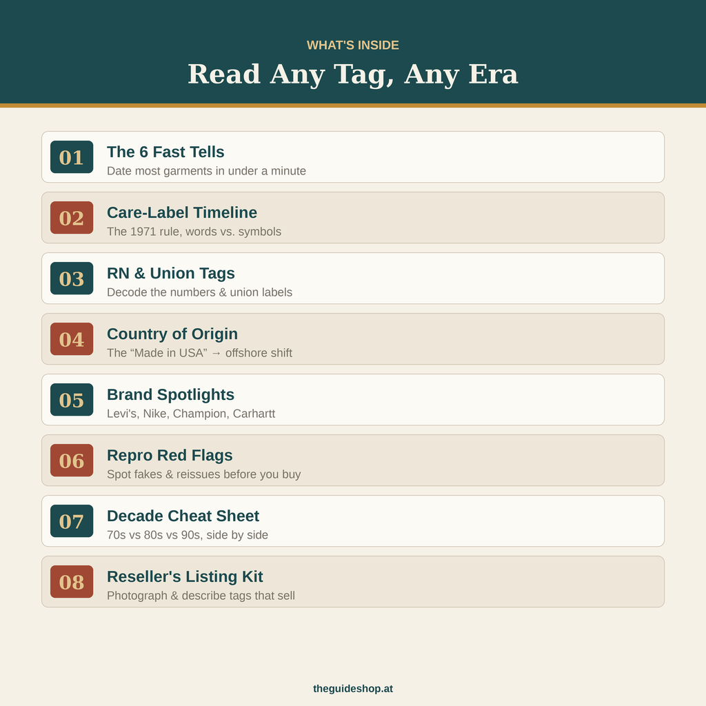 The Vintage Tag Encyclopedia (1970–2000) | Clothing Tag & Label ID Guide