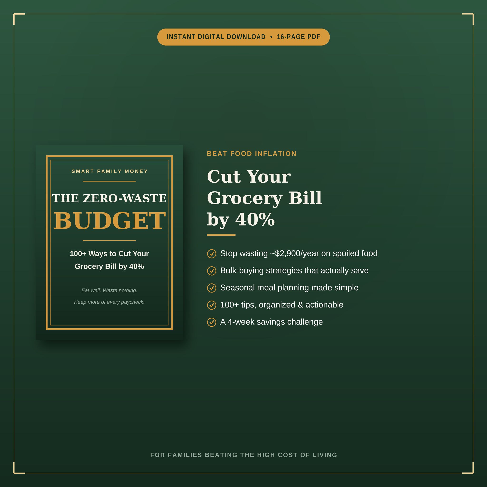 The Zero-Waste Budget | 100+ Ways to Cut Your Grocery Bill by 40%